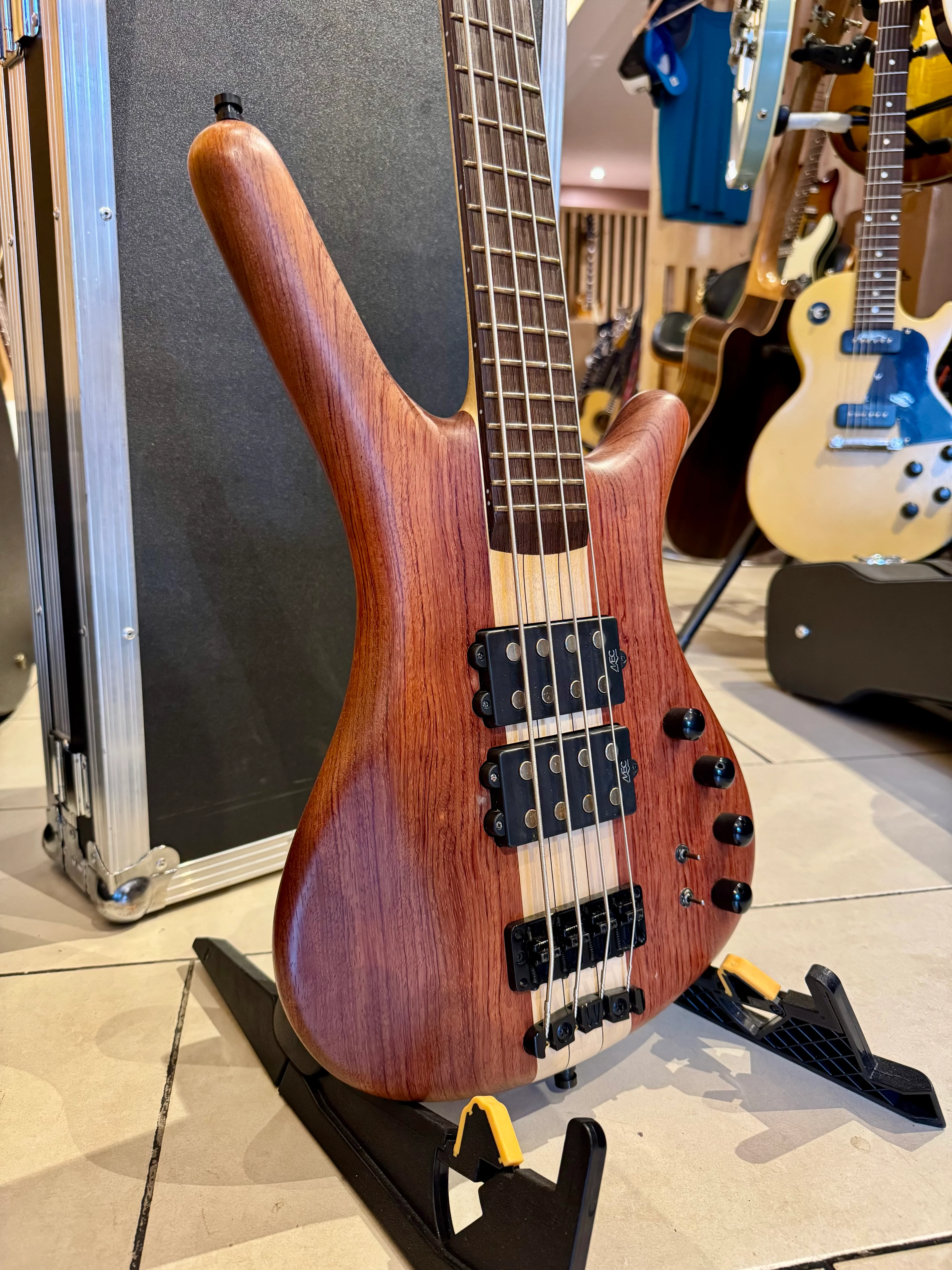 2011 Warwick Corvette NT $$ Bubinga 4 string Bass - Image 10