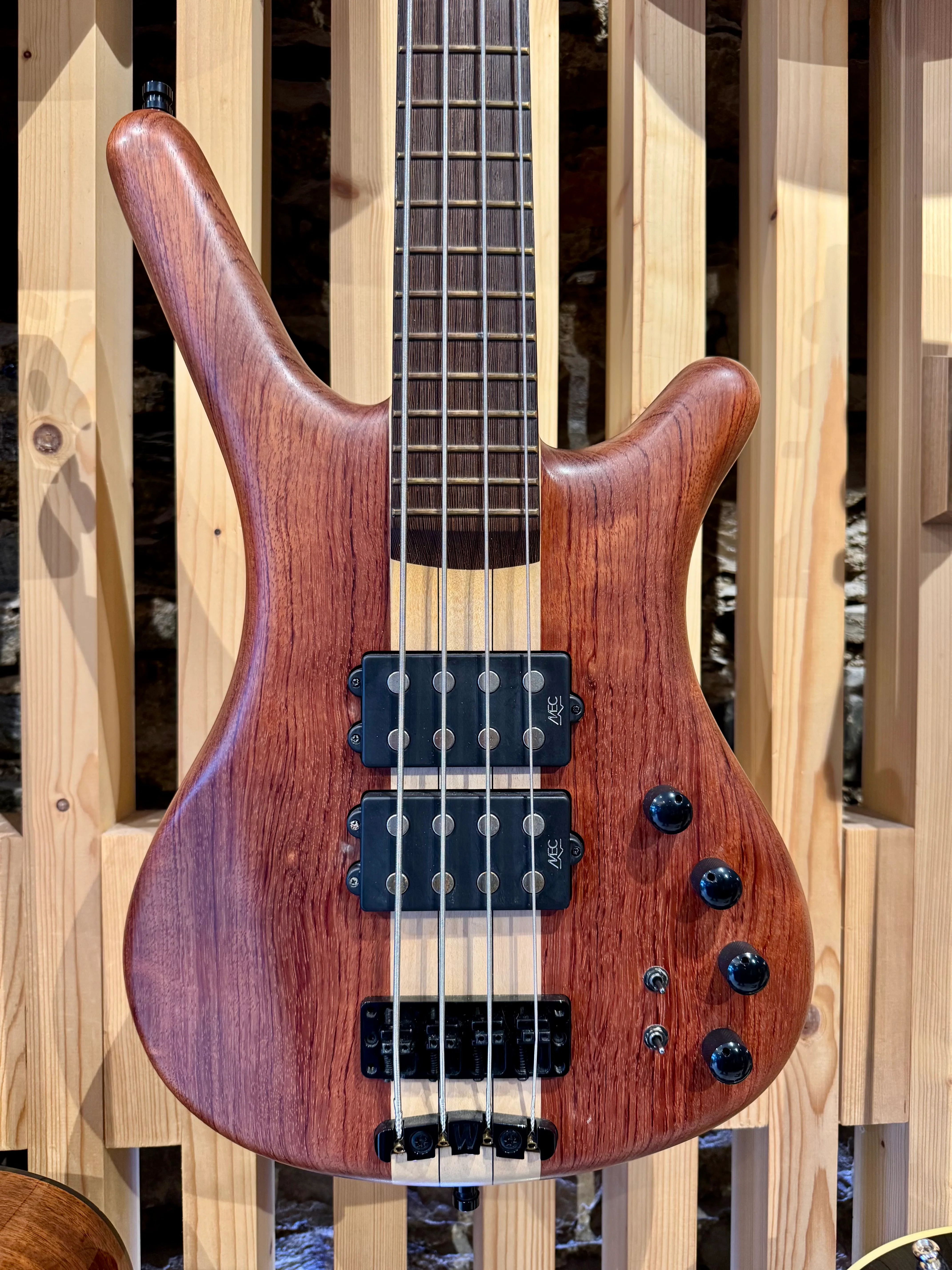 2011 Warwick Corvette NT $$ Bubinga 4 string Bass - Image 2