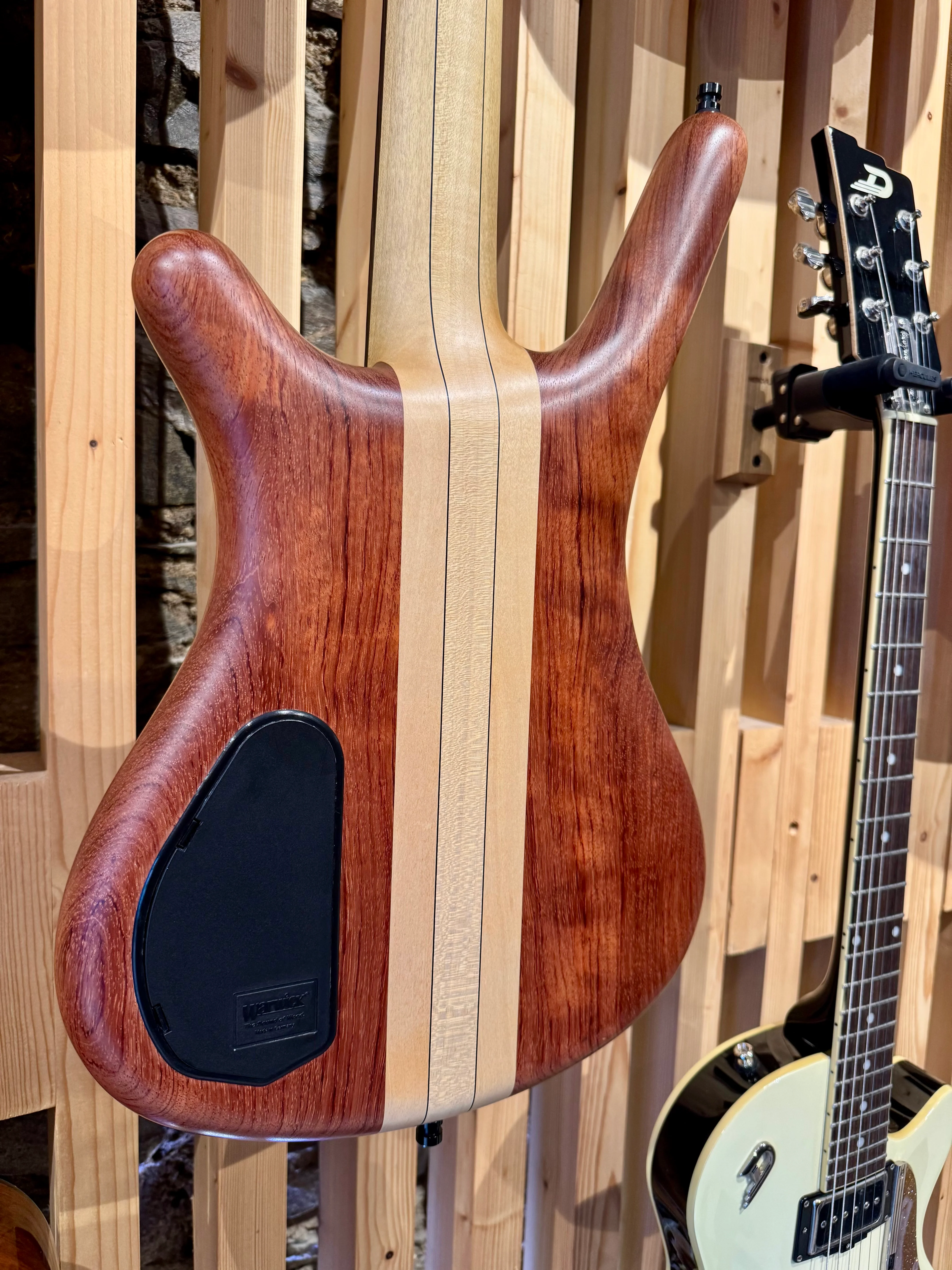 2011 Warwick Corvette NT $$ Bubinga 4 string Bass - Image 5
