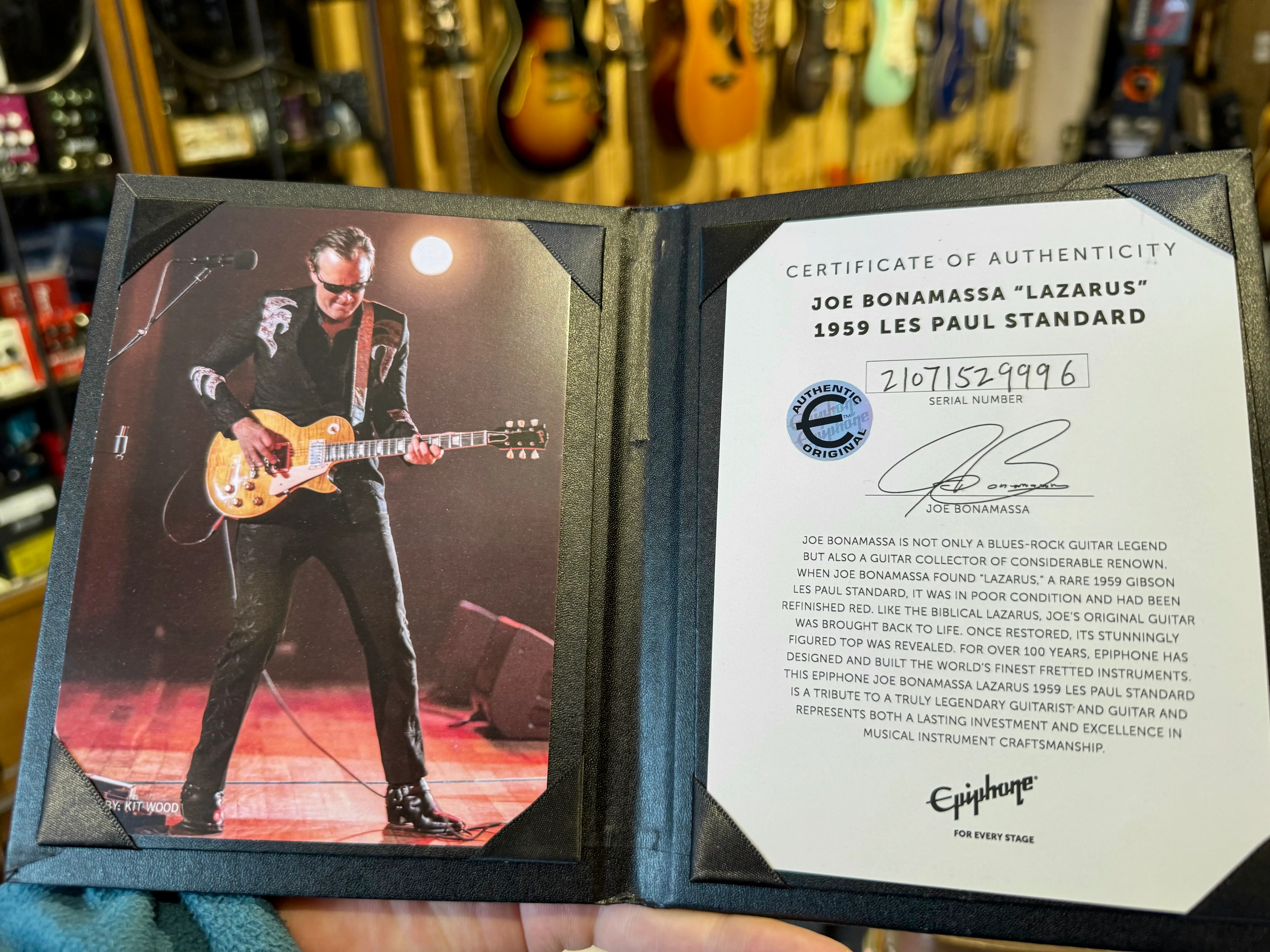 2017 Epiphone Joe Bonamassa "Lazarus" 1959 Les Paul Standard - Image 9