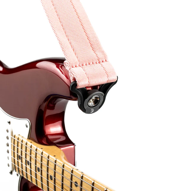 D'addario Auto Lock Guitar Strap - New Rose - Image 3