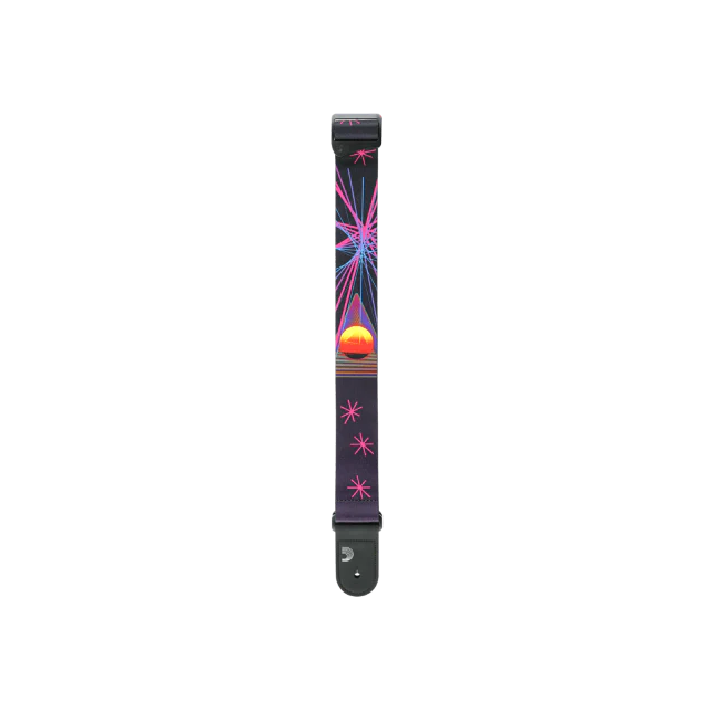 D'Addario Outrun Guitar Strap ~ Neon Stars - Image 3