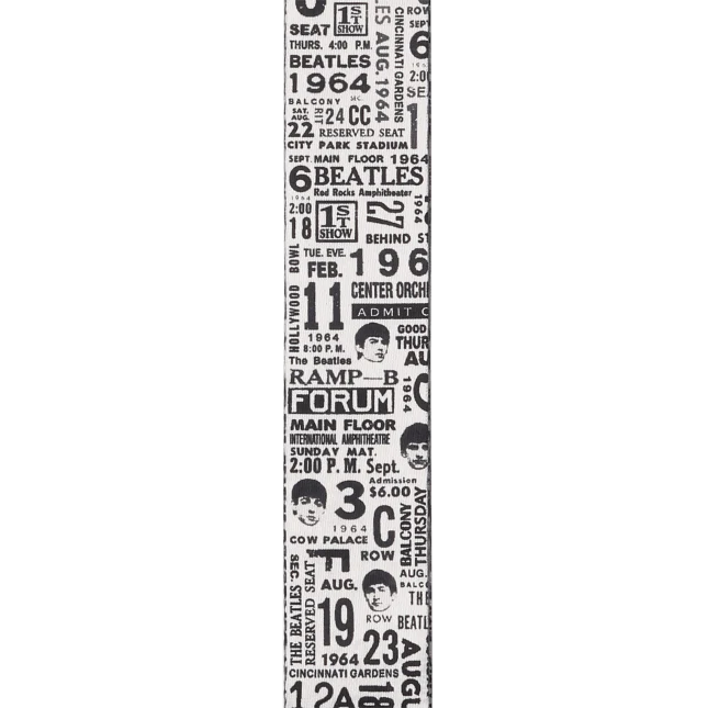 D'Addario The Beatles 1964 Tour Ticket Guitar Strap - Image 3