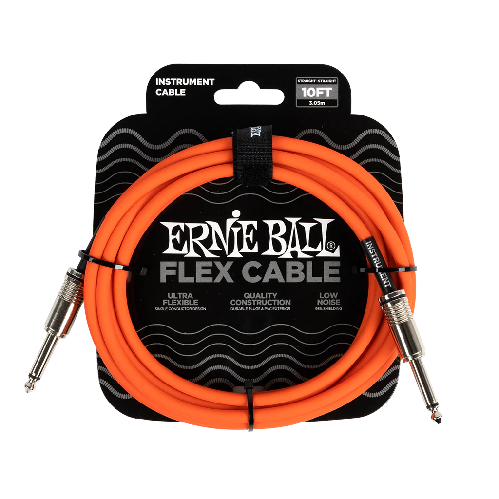 Ernie Ball FLEX Instrument Cable – 10ft ~ Orange