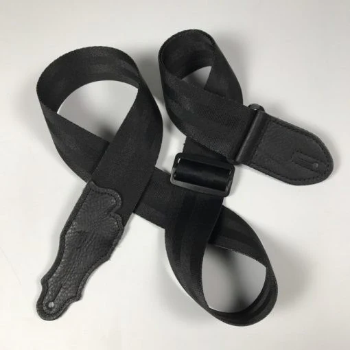 Franklin 2" The Aviator Seat Belt Guitar Strap - Black
