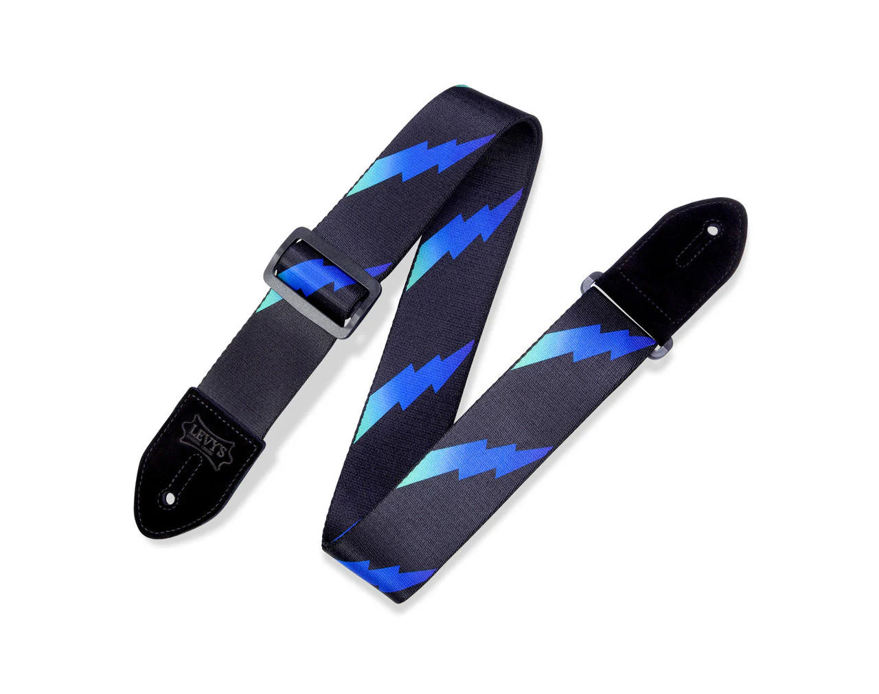 Levy's Guitar Strap Rainbolt ~ Black / Blue