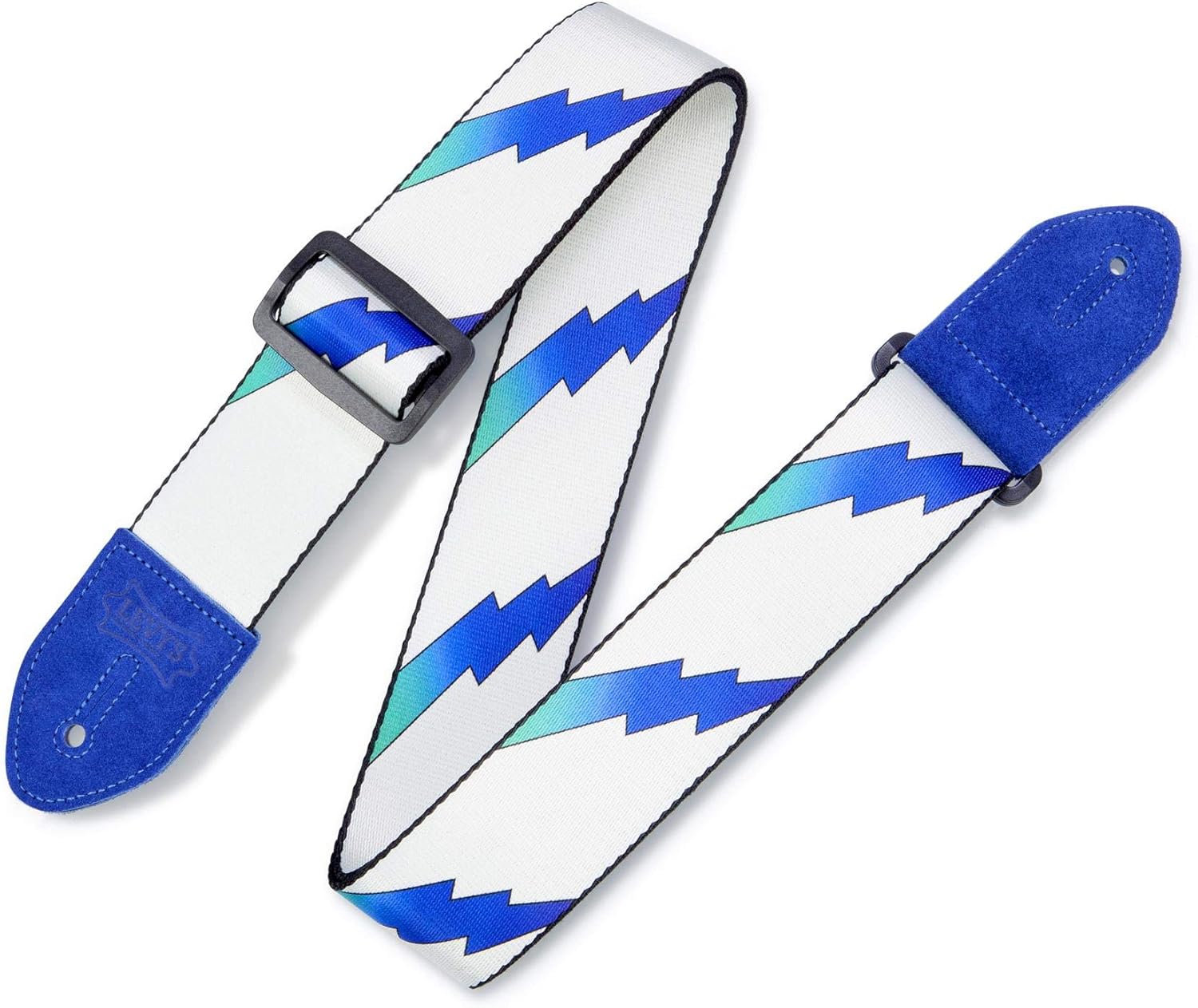 Levy's Guitar Strap Rainbolt ~ Blue and White