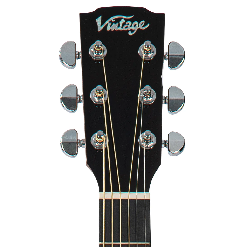 Vintage Pacific Coast Series Acoustic Guitar ~ Natural Spruce - Image 4