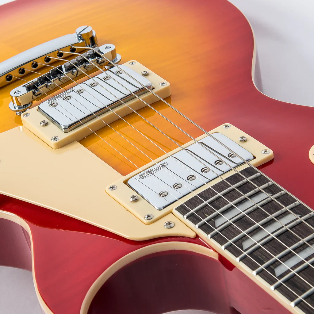 Vintage V100 ReIssued Electric Guitar ~ Cherry Sunburst - Image 3