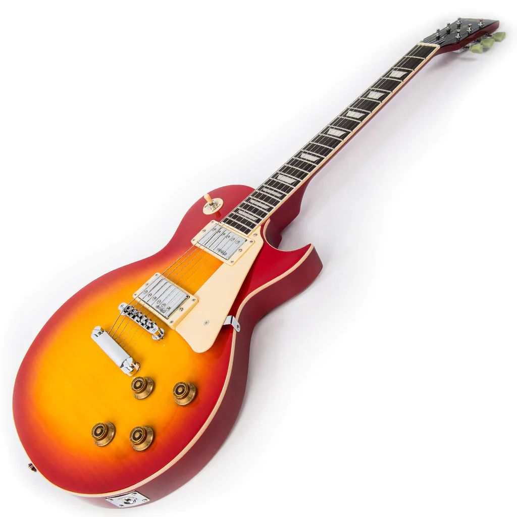Vintage V100 ReIssued Electric Guitar ~ Cherry Sunburst - Image 5