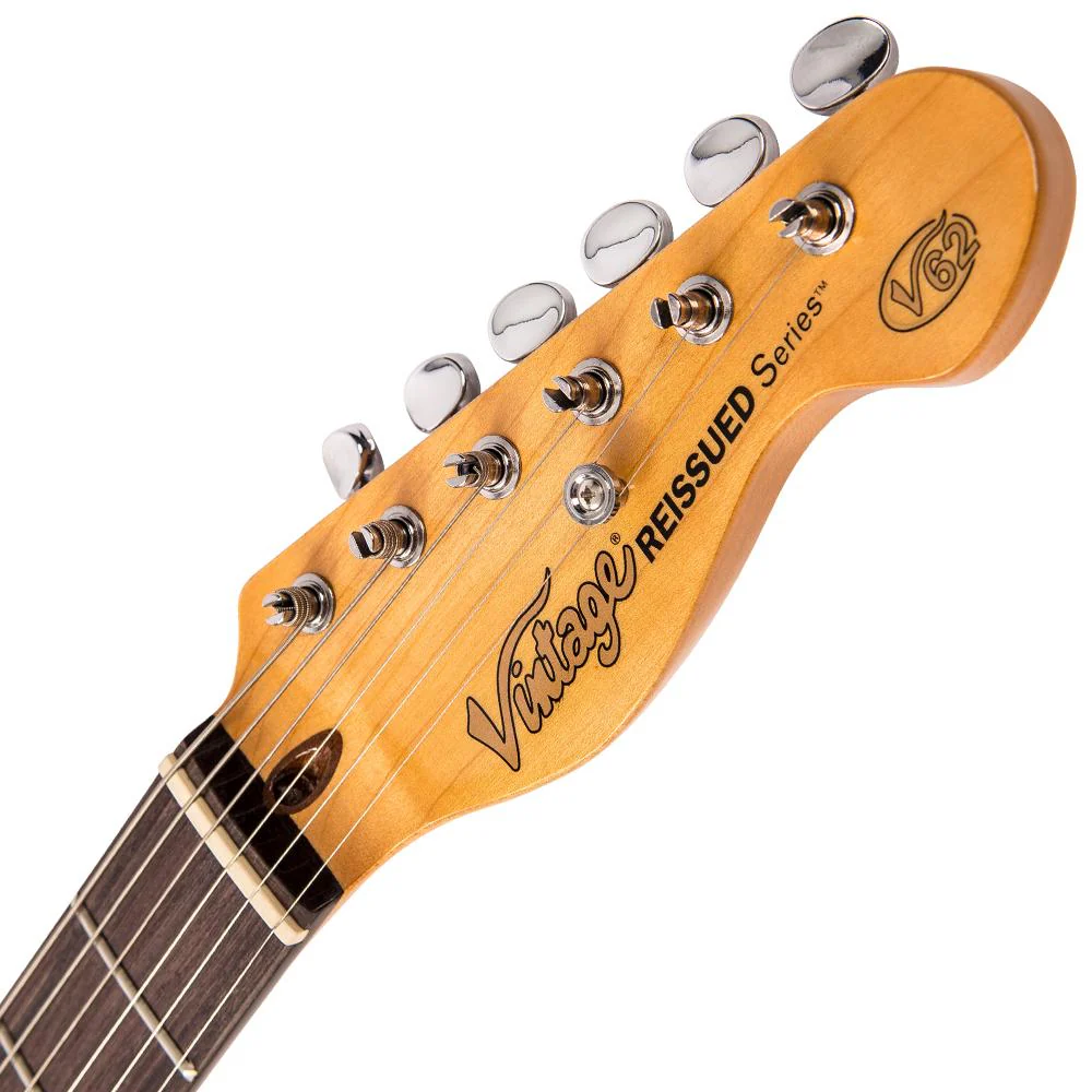 Vintage V62 ReIssued Electric Guitar ~ Ash Blonde - Image 4