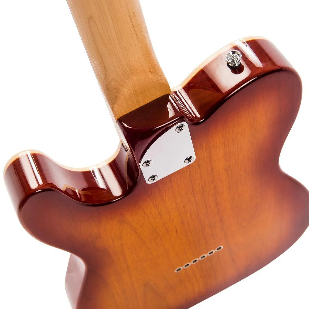 Vintage V72 ReIssued Custom Spec TL Electric Guitar ~ Flame Tobacco Burst - Image 3