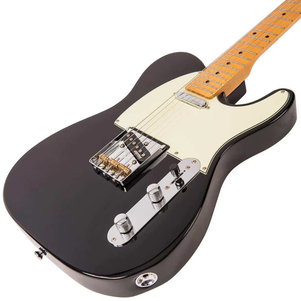 Vintage V75 ReIssued Electric Guitar ~ Gloss Black - Image 4