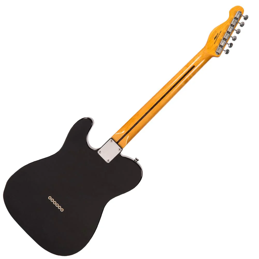 Vintage V75 ReIssued Electric Guitar ~ Gloss Black - Image 7